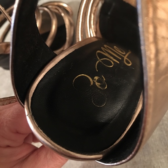 Rose Gold Strappy Heels - Picture 6 of 8